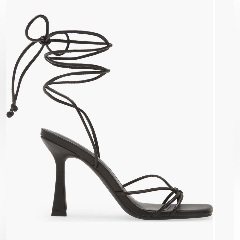 Chic Black Lace-Up Heels by Open Edit - Picture 2 of 8